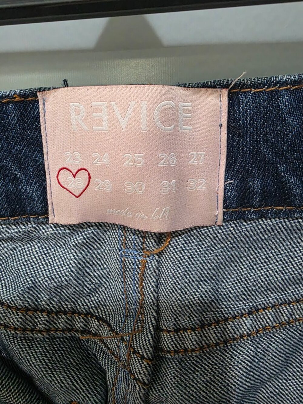 Revice Patchwork Jeans Women’s Size 28 Made in USA Straight Leg High Rise - Picture 3 of 14